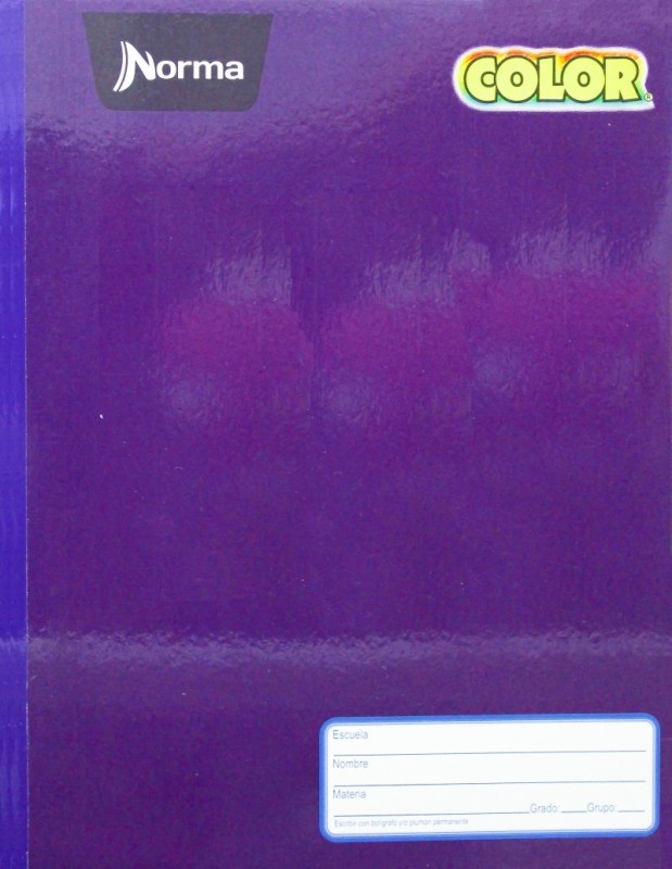 LIBRETA DE COLOR MORADO, CUADRO
