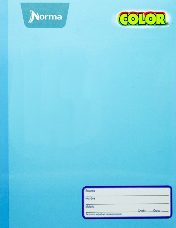 LIBRETA DE COLOR AZUL CIELO, CUADRO