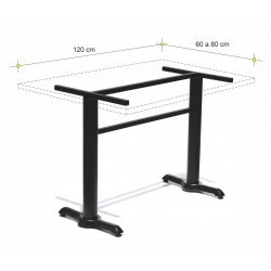 Base pedestal doble poste para mesa de...