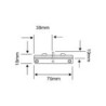 Conector recto para riel Negro Tecnolite