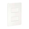 Placa armada con 2 interruptores Blanco Orion