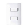 Placa armada con 2 interruptores Blanco Marisio