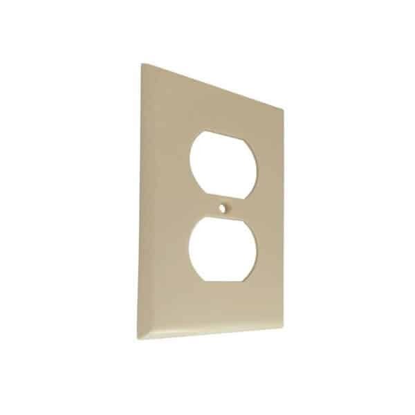 Placa dúplex de plástico Marfil Illux