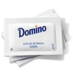 Azúcar blanca refinada, sobre de 5 gramos, caja 1,000 piezas