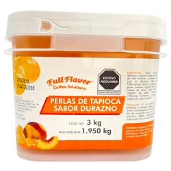 Perlas Explosivas Sabor Durazno, Bote de 3 Kilos