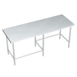 Mesa de Tajo en Isla SIN Entrepaño - 2.50 X 0.70 X 0.90    Acero Inoxidable Tipo 304