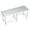 Mesa de Tajo en Isla SIN Entrepaño - 2.50 X 0.70 X 0.90    Acero Inoxidable Tipo 304