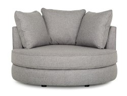 Sillón Individual Sutton De Tela Giratorio Color Gris Marca Palliser