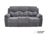 Sofá Reclinable Emily De Tela Color Gris