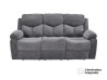 Sofá Reclinable Emily De Tela Color Gris