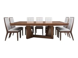 Comedor Corbelli De Madera Acabado Parota Para 10 Personas