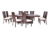Comedor Owen De Madera Para 10 Personas Rectangular Mesa Y Sillas De Tela Color Beige