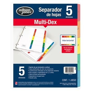 Separador WJ Multidex 5 Div