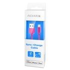 Cable Adata Lightning MFI Rosa 3 pies