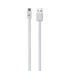 Cable Micro USB 3Ft Case Logic Flat Blanco