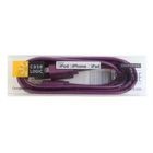 Cable Case Logic 3 pies Plano Lightning iPhone Morado