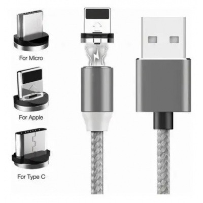 cable magnetico topk tipo c lightning micro usb