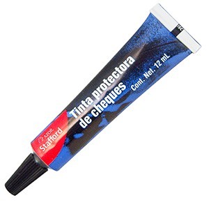 TINTA PROTECTORA DE CHEQUES AZUL