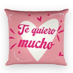 Cojín Te Quiero Mucho Rosa Gde