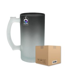 Tarro de Vidrio Cervecero 16oz Mágico – Esmerilado Caja con 24 piezas