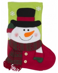 Bota Verde Muñeco de nieve