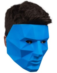 Poligonal neón azul