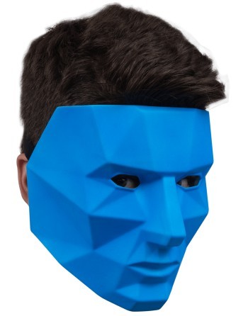 Poligonal neón azul
