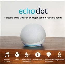 ASISTENTE AMAZON ALEXA ECHO DOT 5TA GEN GLACIAR BLANCO