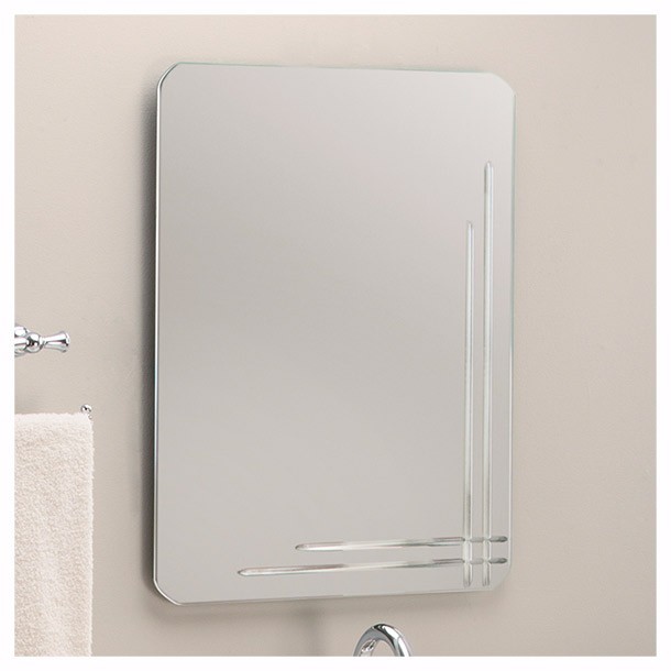 ESPEJO LEED RECTANGULAR C/BISELES 60X45 CM