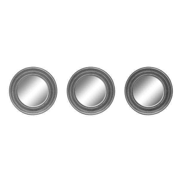 SET 3 ESPEJOS CÍRCULOS SILVER
