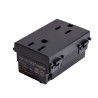 CONTACTO DUPLEX 3 MÓDULOS BLACK