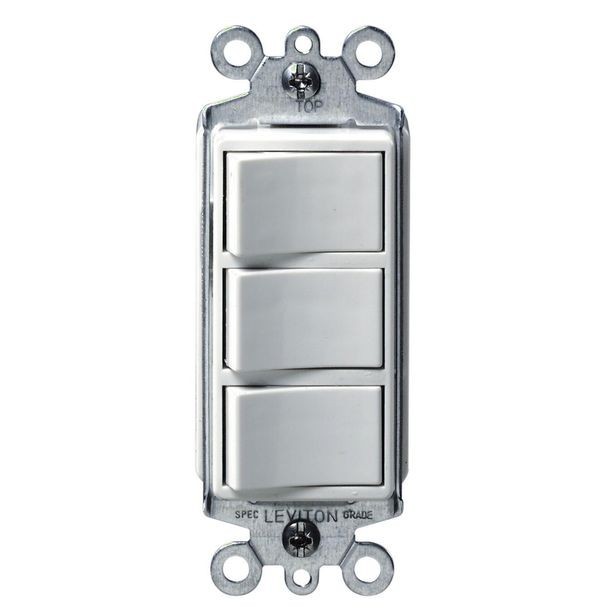 INTERRUPTOR DECOR TRIPLE BCO LEVITON