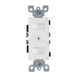 INTERRUPTOR DOBLE BLANCO