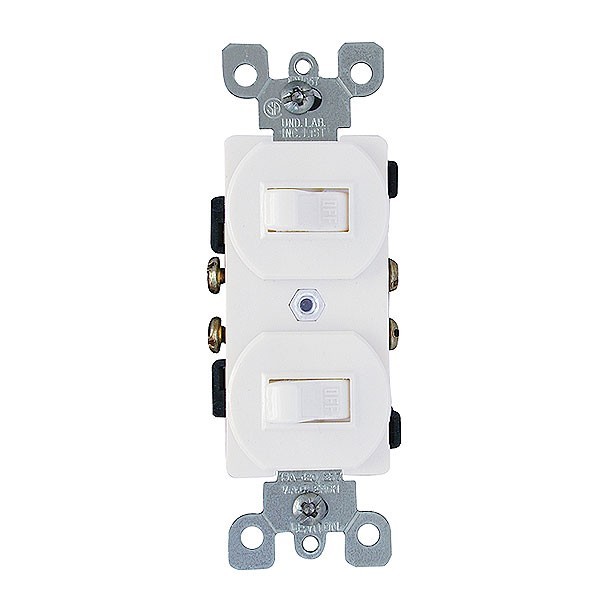 INTERRUPTOR DOBLE BLANCO