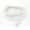 CABLE TELEFONICO PLANO PLUG A PLUG DE 2.10M BLANCO