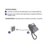 CABLE TELEFONICO PLANO PLUG A PLUG DE 2.10M BLANCO