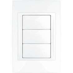 PLACA 3 MÓDULOS PLÁSTICA COLOR BLANCO