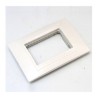 PLACA 3 MÓDULOS PLÁSTICA COLOR BLANCO