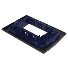 PLACA RECTANGULAR 3 MÓDULOS COLOR NEGRO