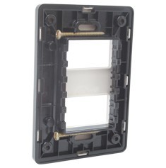 PLACA 2 VENTANAS BLANCA