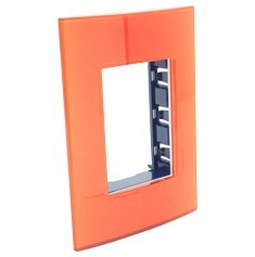 PLACA RECTANGULAR 3 MÓDULOS COLOR NARANJA