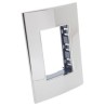 PLACA RECTANGULAR 3 MÓDULOS COLOR NÍQUEL