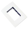 PLACA RECTANGULAR 3 MÓDULOS COLOR PLATA