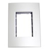 PLACA RECTANGULAR 3 MÓDULOS COLOR TECH PLATA