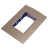 PLACA RECTANGULAR 3 MÓDULOS COLOR BRONCE