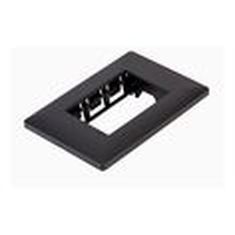 Placa 3 Ventanas Black Alpha