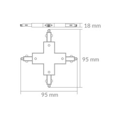 CONECTOR PARA RIEL X BLANCO