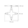 CONECTOR PARA RIEL X BLANCO
