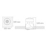 EMPOTRABLE SQUARE DIRIGIBLE LED BLANCO
