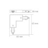 CONECTOR PARA RIEL L NEGRO